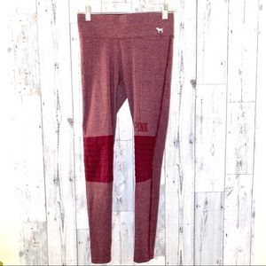 VS PINK moto style leggings maroon XS yoga pants